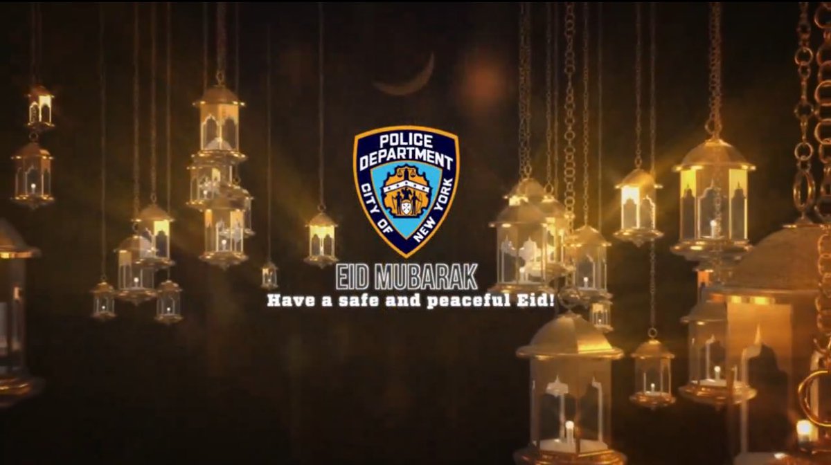 Eid Mubarak to those celebrating the end of Ramadan, especially to the thousands of Muslim members of our department who keep New Yorkers safe every day. I wish everyone a happy Eid al-Fitr!