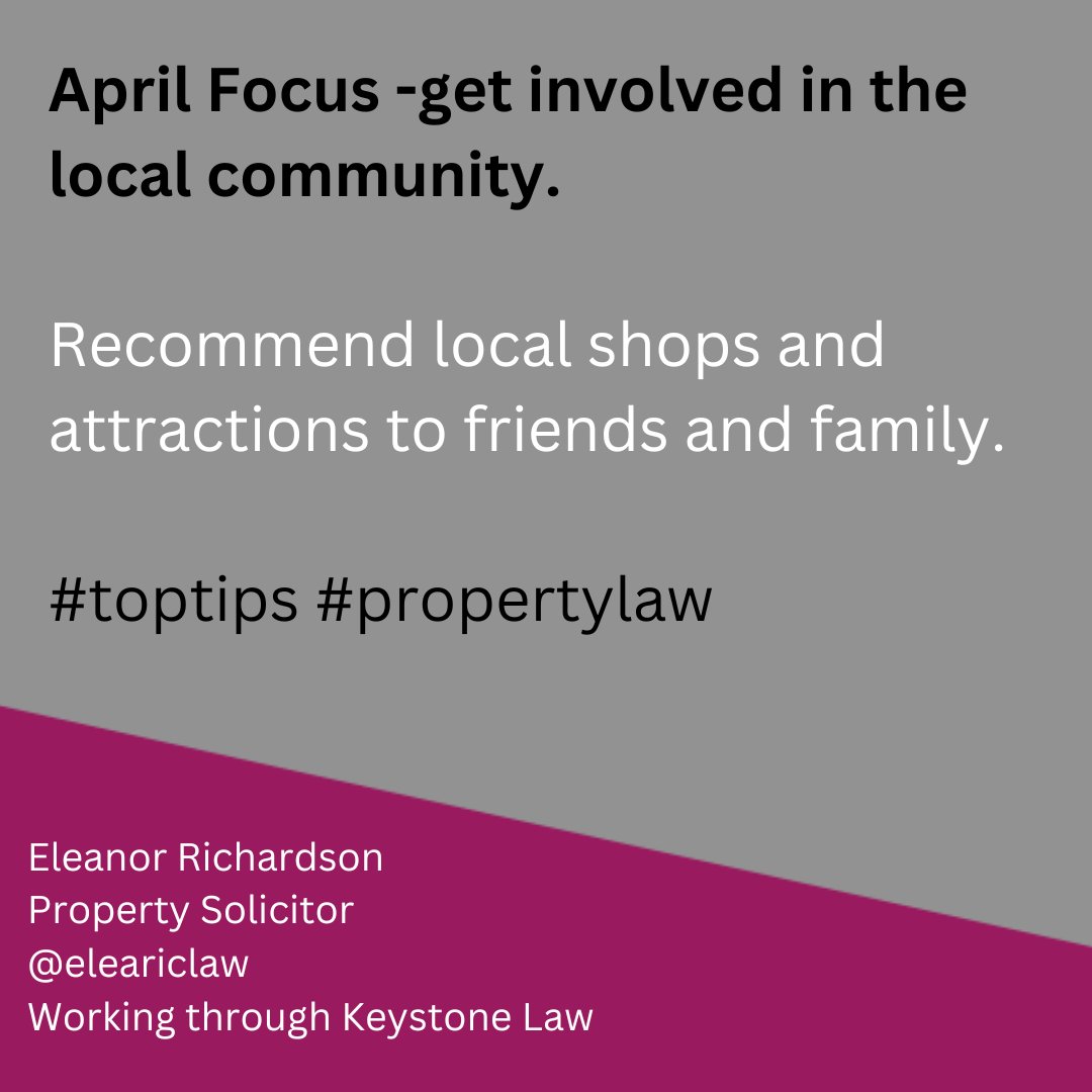 Nothing is more powerful that a positive review. Encourage your friends and family to try out the local businesses and attractions too. Share your experiences and widen the community network for your local area.
#getinvolved #localcommunity #supportlocalbusiness #toptips