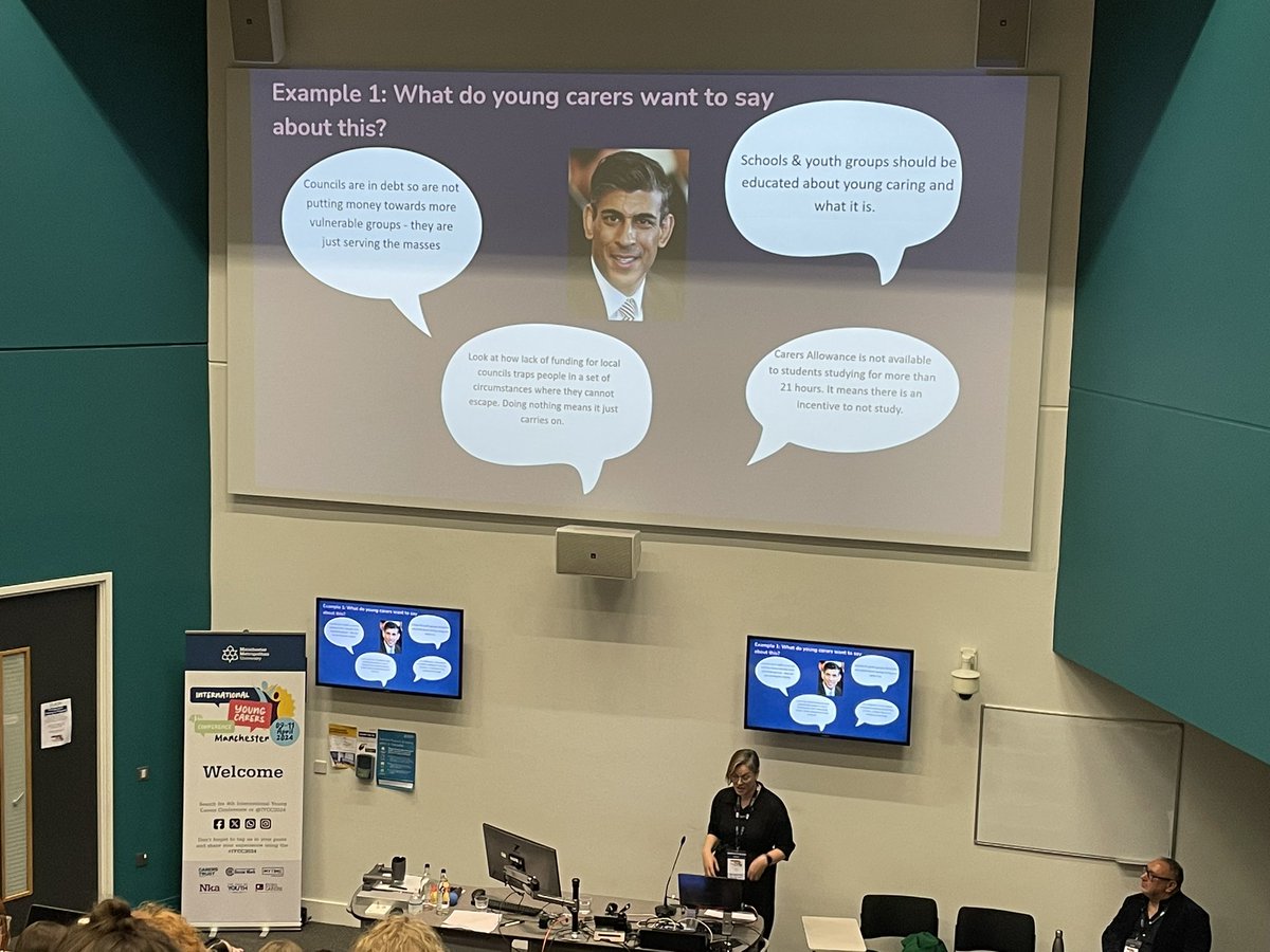 Combining #LongitudinalData with the opinions of #YoungCarers on what this data means is a powerful approach. Let’s use this to make the policymakers listen to the support young carers are asking for.
#iycc2024 
@rebeccalacey @CarersWorldwide