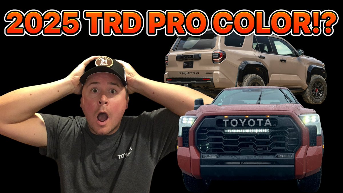 If this turns out to be the TRD Pro color for the Toyota Tundra, I couldn’t be happier! 

VIDEO LINK: youtu.be/VPVErIOmBMs?si…

#2024toyotatundra #toyotatundra #2024tundra #toyota #tundra #toyota4runner #youtube