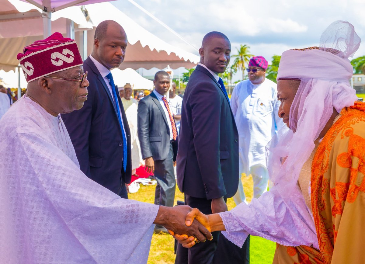 His Excellency @officialABAT attends #Eid prayer earlier today at the Dodan Barracks Eid Ground, in Lagos