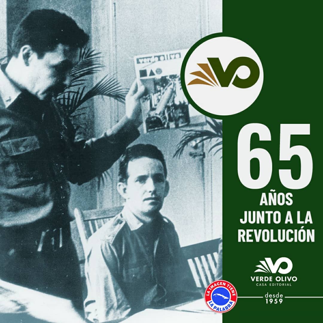 Hace 65 años nació Verde Olivo, órgano del @MinfarC y una de las primeras publicaciones fundadas con la Revolución. En ella está la impronta de Fidel, Raúl, el Che y Camilo. Felicidades a sus fundadores y al colectivo que sigue comunicando nuestras luchas libertarias.