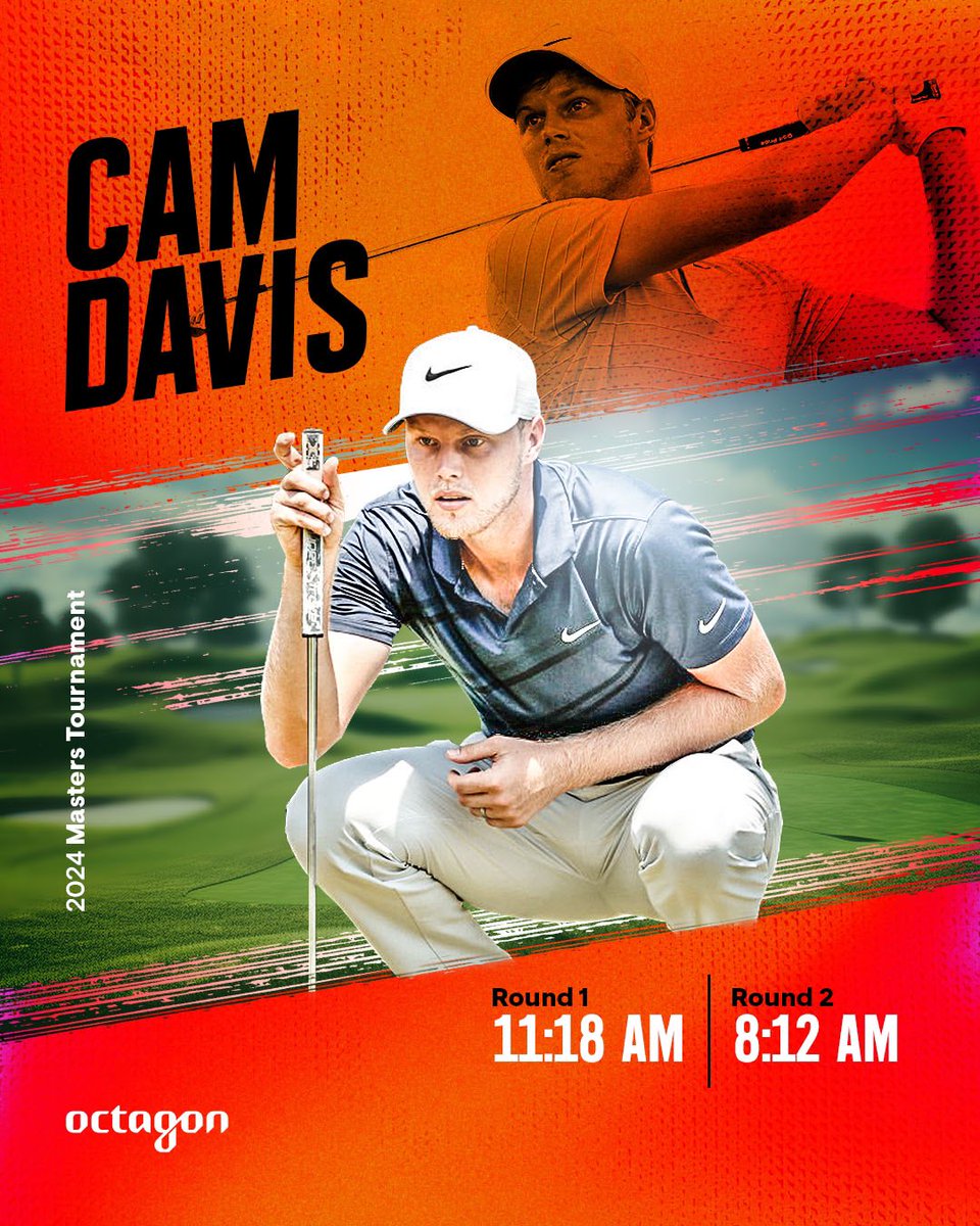 Wishing @camdavisgolf the best of luck at #TheMasters this week. 🙌🏌️ Tee times 👇