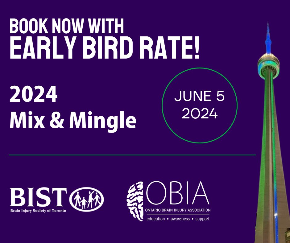 🌟✨ Join us in supporting the incredible programs & services of @braininjuryTO and OBIA, empowering those affected by 🧠 acquired brain injury. Book your Early Bird Ticket here ➡️ obia.ca/events/mix-min… #MixnMingle2024 #braininjuryawareness #acquiredbraininjury