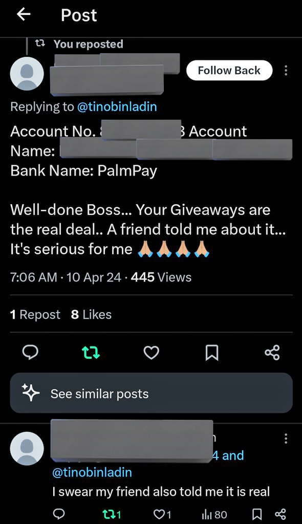 elliesmelonsx's tweet image. Who's active for giveaway

Paying house rent for 4 people from my followers. 
 
You must like and retweet all my post to win. 

Drop account
Follow me as well
💞💞💞💞