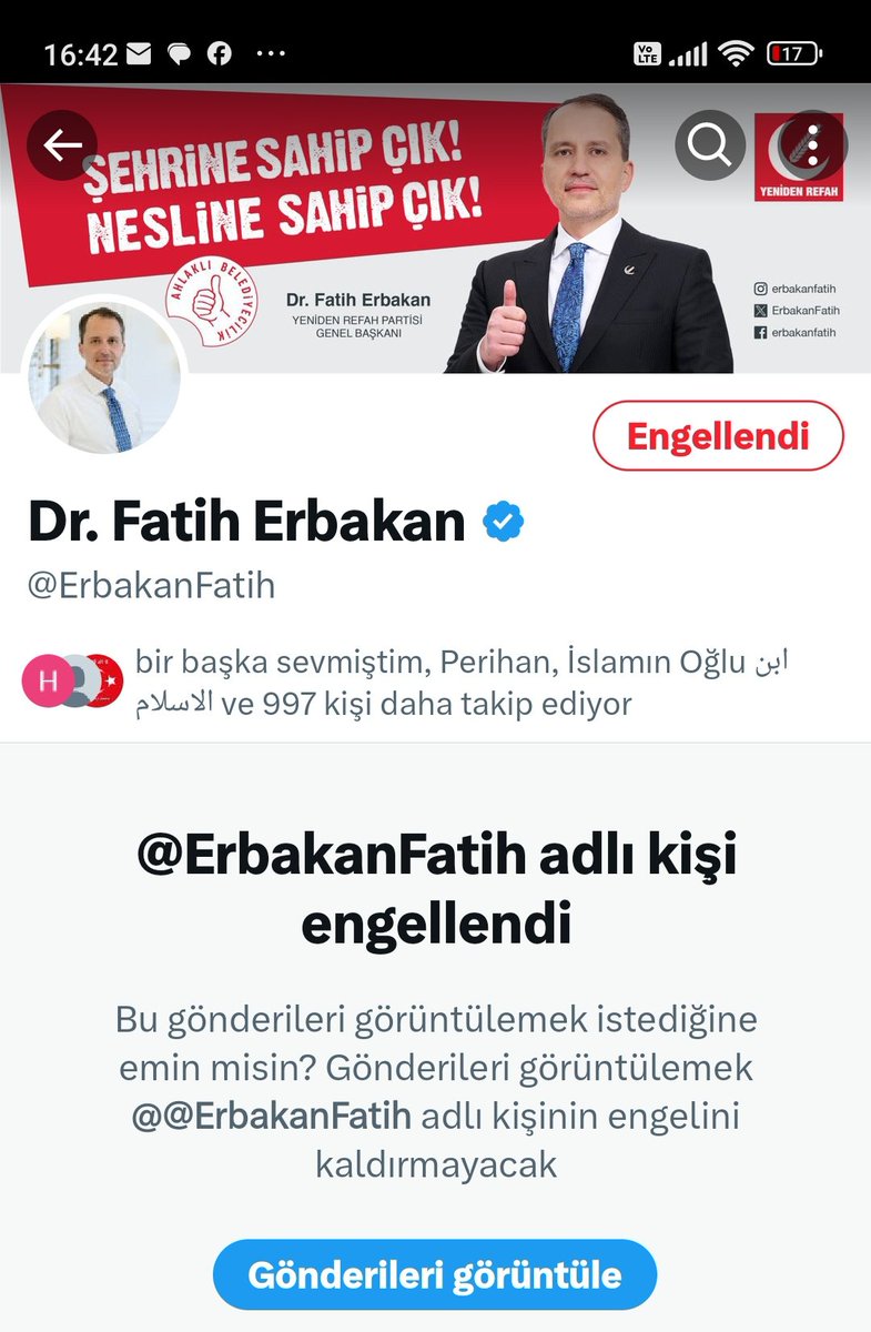 Bayramlaşma etkinliği olarak İslam ticareti yapan @ErbakanFatih i engelliyoruz. Aktiviteye katılın 👍