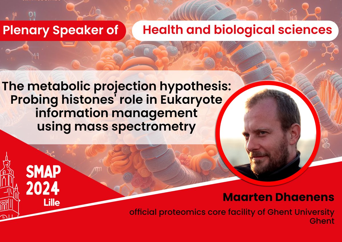 SMAP2024 (@smap2024) on Twitter photo Excited to welcome <a href="/MaartenDhaenens/">Maarten Dhaenens</a> as he delves into "The metabolic projection hypothesis: Probing histones' role in Eukaryote information management using mass spectrometry" during the Health and Biological Sciences session.
Register now
#SMAP2024 #Proteomics #HealthScience Excited to welcome <a href="/MaartenDhaenens/">Maarten Dhaenens</a> as he delves into "The metabolic projection hypothesis: Probing histones' role in Eukaryote information management using mass spectrometry" during the Health and Biological Sciences session.
Register now
#SMAP2024 #Proteomics #HealthScience