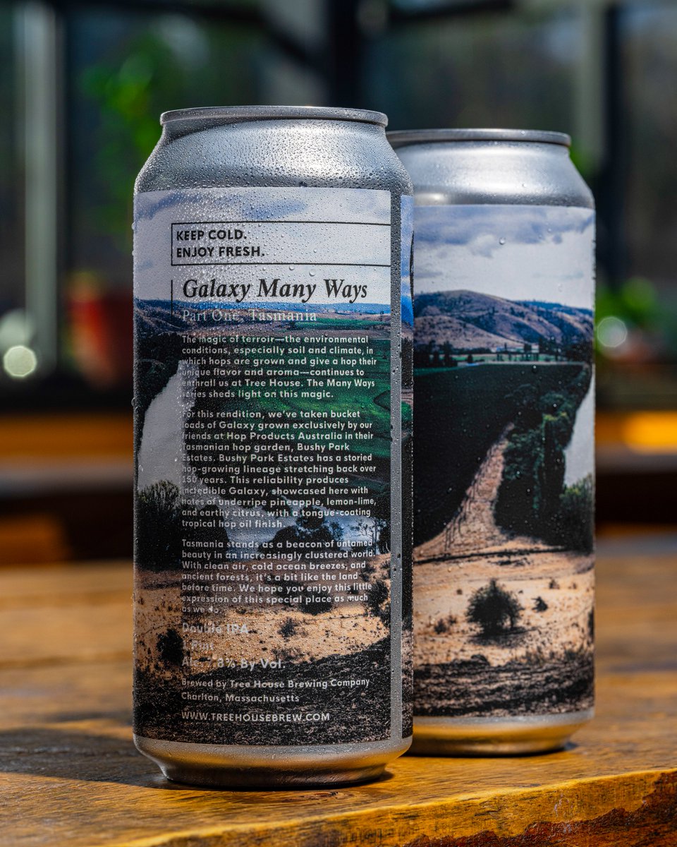 TreeHouseBrewCo's tweet image. Today, we are pleased to introduce a new entry in our Many Ways series featuring Galaxy. 

The magic of terroir—the environmental conditions, especially soil and climate, in which hops are grown and give a hop their unique flavor and aroma—continues to enthrall us at Tree House.