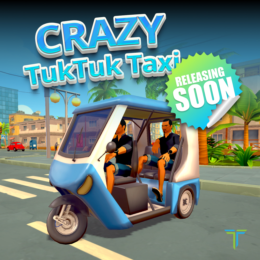 Get ready for an electrifying adventure! 🚗⚡️ Our new mobile game 'Crazy TukTuk Taxi' is zooming onto the Play Store and App Store soon. Stay tuned for the ultimate tuk-tuk experience!