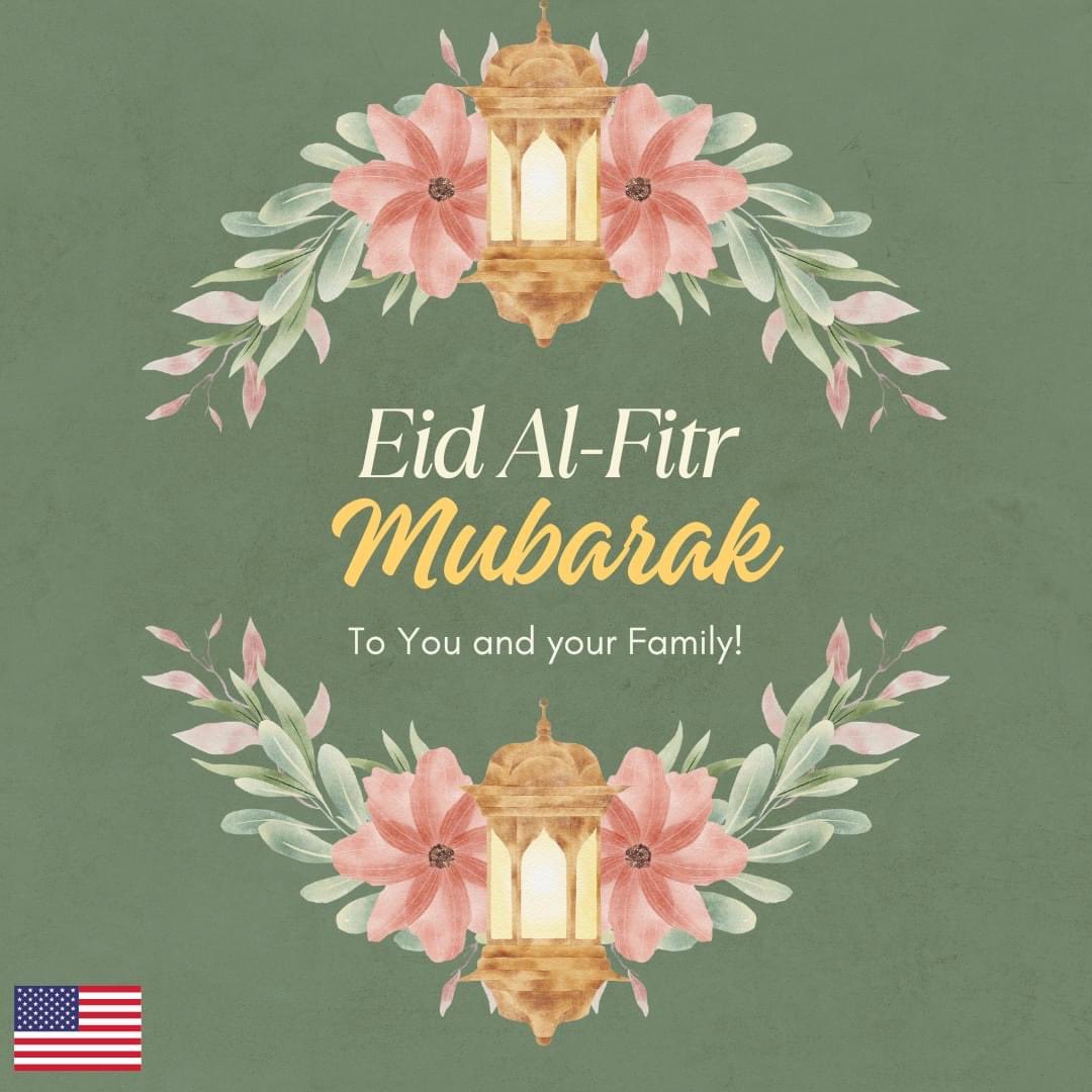Eid Mubarak to all celebrating! As Ramadan ends, we share in the joy of Eid al-Fitr, a time of gratitude, compassion, and unity. Wishing abundant blessings, happiness, and peace to our Muslim friends and followers. Let's embrace generosity and kindness on this special day.…