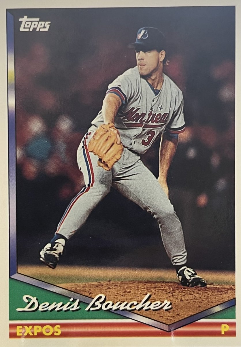 An Expo a Day - Denis Boucher - 1993 (Originally signed as a free-agent by Toronto, the Montreal native would end up an Expo after stops in Cleveland, Colorado, and San Diego. He went 3-1 in 5 starts in ‘93 with a 1.91 ERA. It would be his next to last season in the majors.)