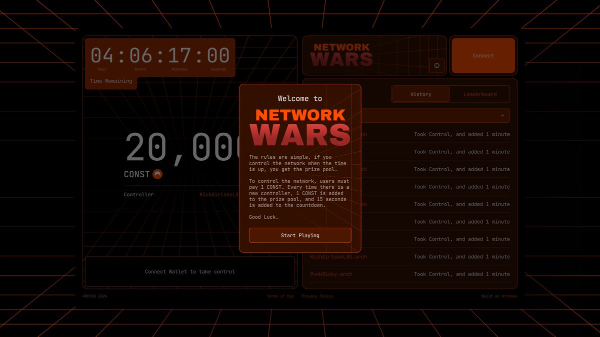 Let's get ready to rumble! 🥊Network Wars is a blockchain game coming soon to @archwayHQ. Season 1 will have a 20k prize. Lfg let's goooo! 🕹️ Stay tuned for our launch announcement NEXT WEEK 🔥