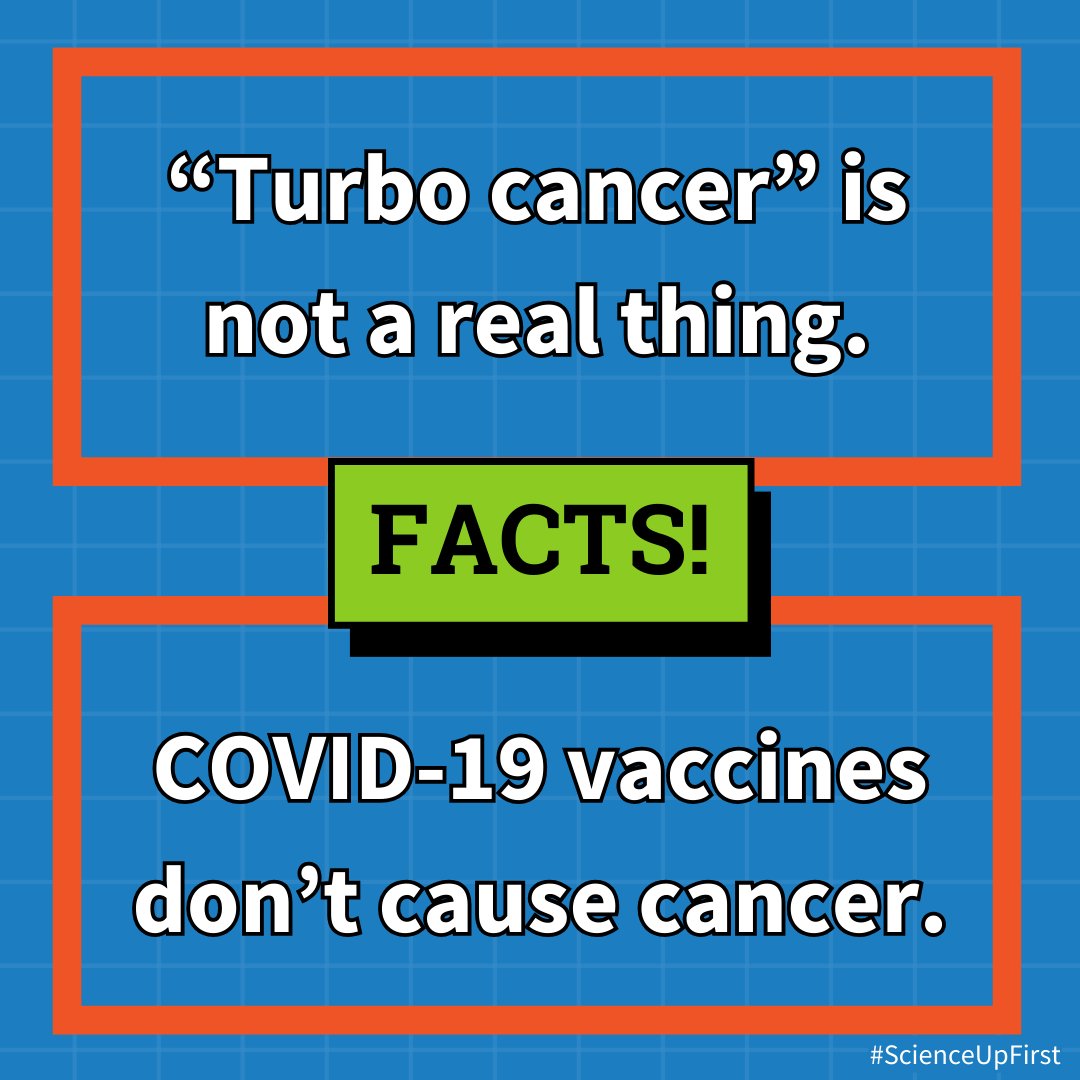 No, COVID-19 vaccines do not cause cancer, and certainly not “turbo-cancers.” We shed light on all this here👇 scienceupfirst.com/project/turbo-… #ScienceUpFirst