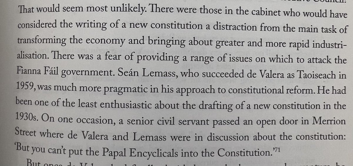 Caseyco231's tweet photo. Sean Lemass: “But you can’t put the Papal Encyclical’s into the Constitution”
De Valera: 👀 https://t.co/bPp0THP1y8