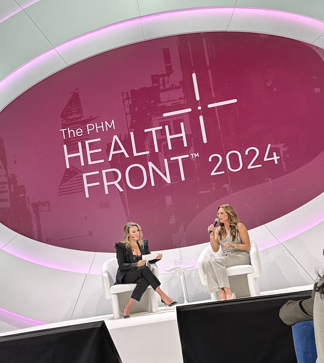 ssb120's tweet photo. Healthcare is often the community you don’t choose to be part of however it’s incredibly powerful. PHM President sits down with Brook Shields to talk health #PHMHealthFront @tweetPHM https://t.co/H8AcZG99DU