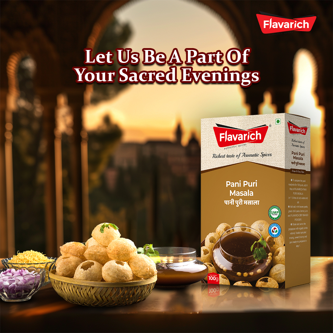 Open your fasts with chatpati Pani Puri and make your day truly #Flavarious ✨😇

#SoFlavarich #Flavarich #FlavarichSpices #Spices #Masala #IndianSpices #IndianMasala #FlavarichPaniPuriMasala #PaniPuriMasala #PaniPuri #Taste #Authentic #Dawat #Masala #Iftar #Sehri #Feast