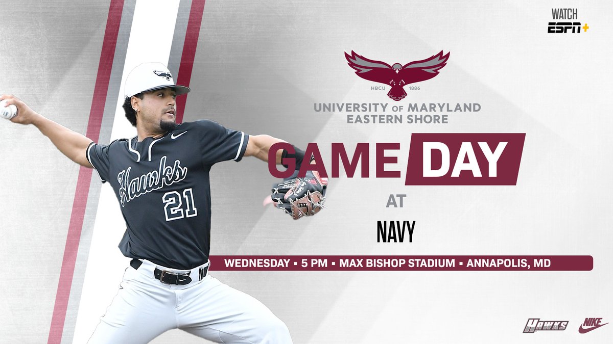 ⚾️HAWKS AT NAVY⚾️ The University of Maryland Eastern Shore Hawks travel to Annapolis, Maryland for today's midweek action against Navy at 5 pm. Watch - espn.com/watch/player/_… Live Stats - statb.us/b/504930
