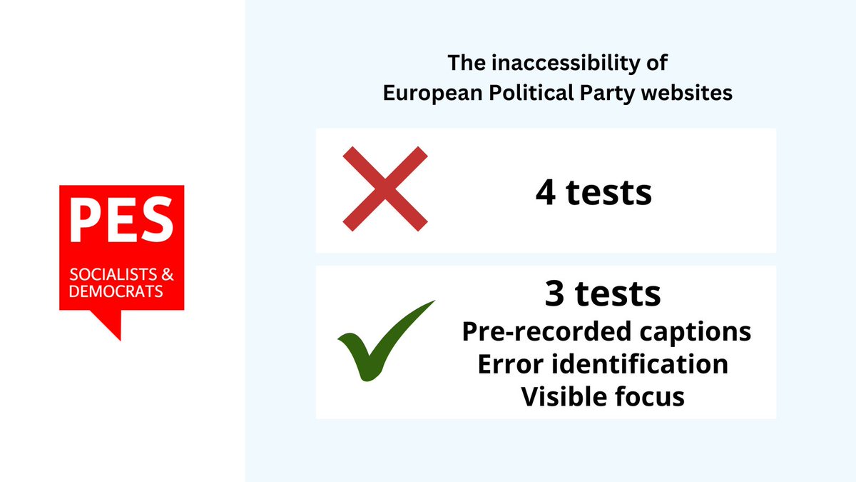 #AccessDenied: @PES_PSE fails 4 of the 7 tests accessibility tests performed for our report! Read more: edf-feph.org/publications/a…