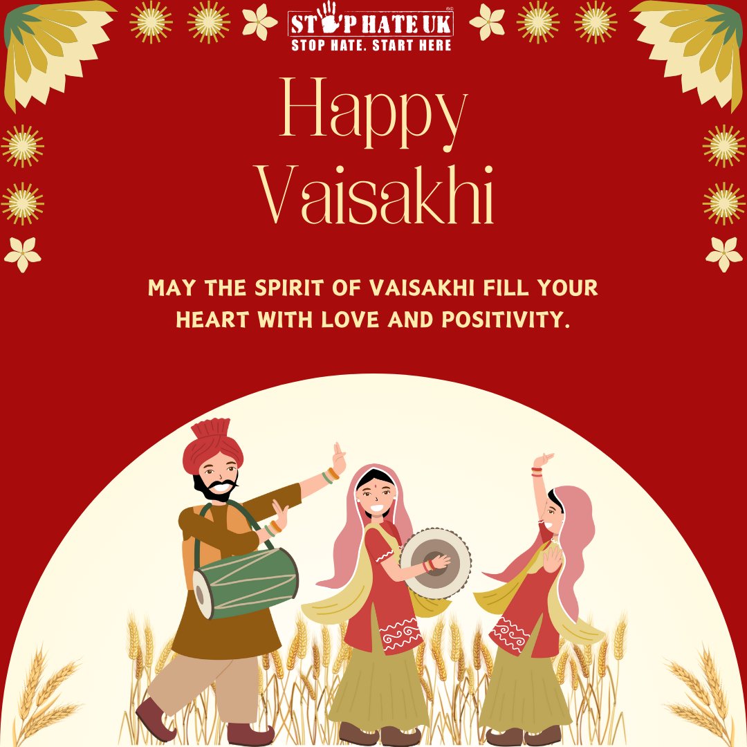 From the team at Stop Hate UK, wishing everyone who celebrates a joyous Vaisakhi ❤️ #Vaisakh #Stophate #Stophateuk