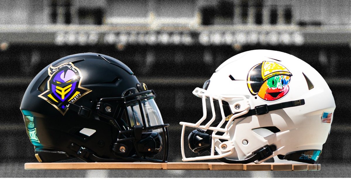 FOS's tweet photo. UCF will play its Spring Game in helmets designed by the pediatric patients at the Orlando Health Arnold Palmer Hospital for Children 🎨 https://t.co/mKRm1oJYGU