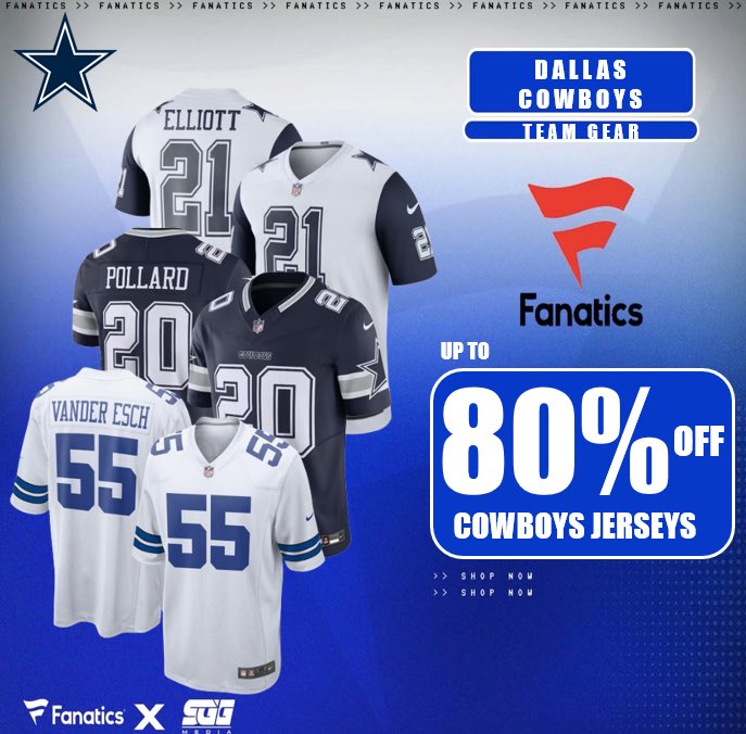 DALLAS COWBOYS JERSEY SALE, @Fanatics🏆 COWBOYS FANS‼️ Take advantage of Fanatics exclusive offer and get up to 80% OFF Dallas Cowboys jerseys today using THIS PROMO LINK: fanatics.93n6tx.net/COWBOYSSALE 📈 DEAL ENDS SOON! 🤝