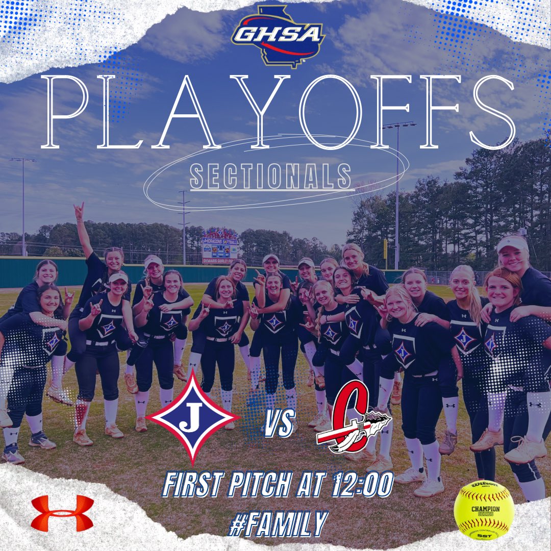 Its GAMEDAY!!! The @OfficialGHSA PLAYOFFS start today in Woodstock with a double elimination tournament. A trip to the ELITE EIGHT is on the line! Have to bring our best today! Let’s go! #FAMILY #ForTheJ
