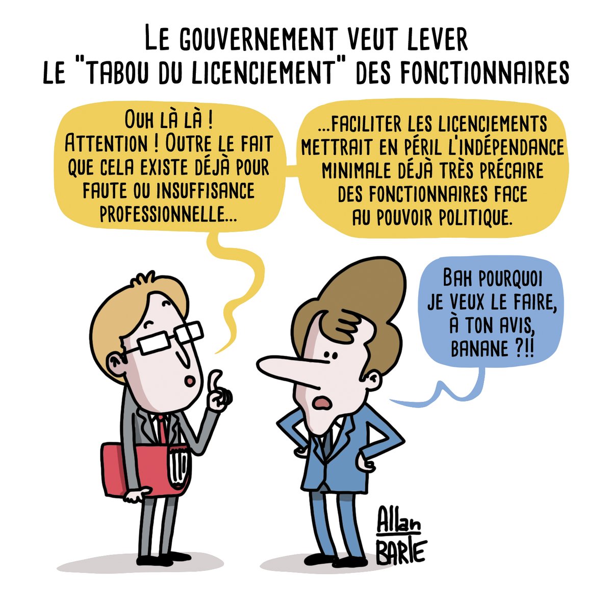 Parce qu'il n'y a pas que la campagne de mon nouveau livre dans la vie (vous avez vu comment j'en parle de façon subtile ? wink wink)... Le gouvernement à l'assaut du 'tabou des licenciements' dans la fonction publique. #FonctionPublique #Guerini 🤗▶️kisskissbankbank.com/fr/projects/vi…