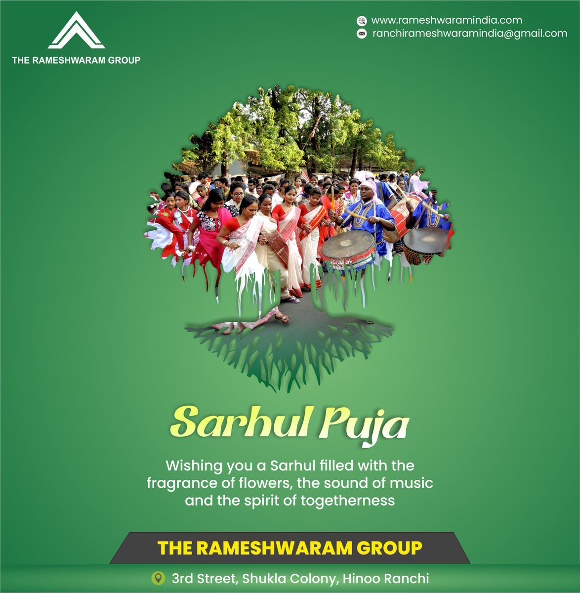 Wishing you a Sarhul filled with the fragrance of flowers, the sound of music, and the spirit of togetherness.🌸🌿
#Rameshwaramgroups  #SarhulCelebrations #TribalTraditions #FestivalOfNature #SarhulFestivities