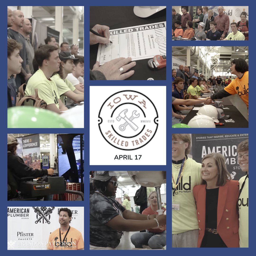 We're only a week away from #BuildMyFuture, hosted by #IowaSkilledTrades! The event brings in over 7,000 High Schoolers from across The Hawkeye State to explore the #SkilledTrades industry. This is how real change happens! 
#signingday #TradeSchool #iowajobs