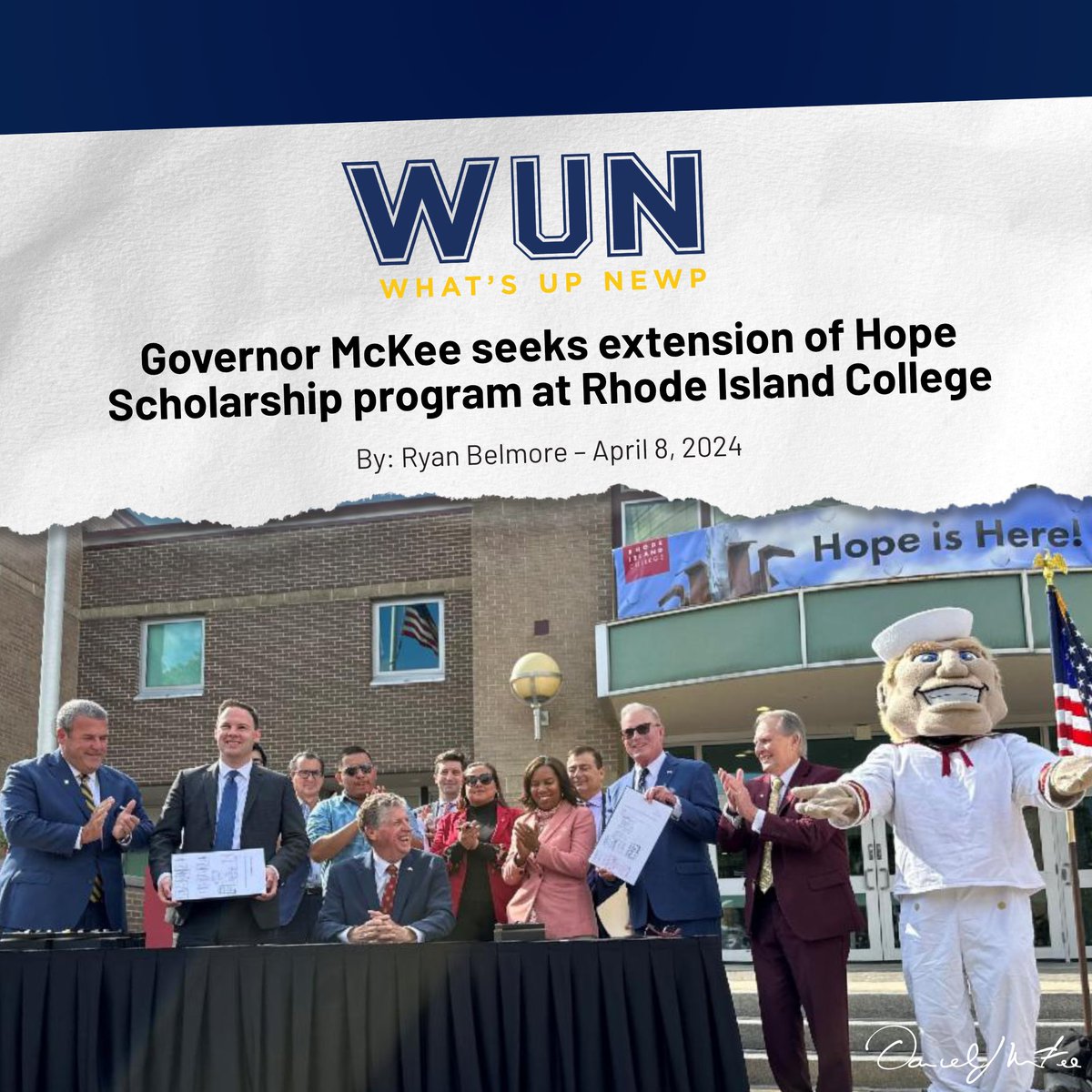 The @RICNews Hope Scholarship is a smart investment in our students that will pay dividends for generations to come. Let's extend this pilot program to help more Rhode Islanders access affordable higher education.