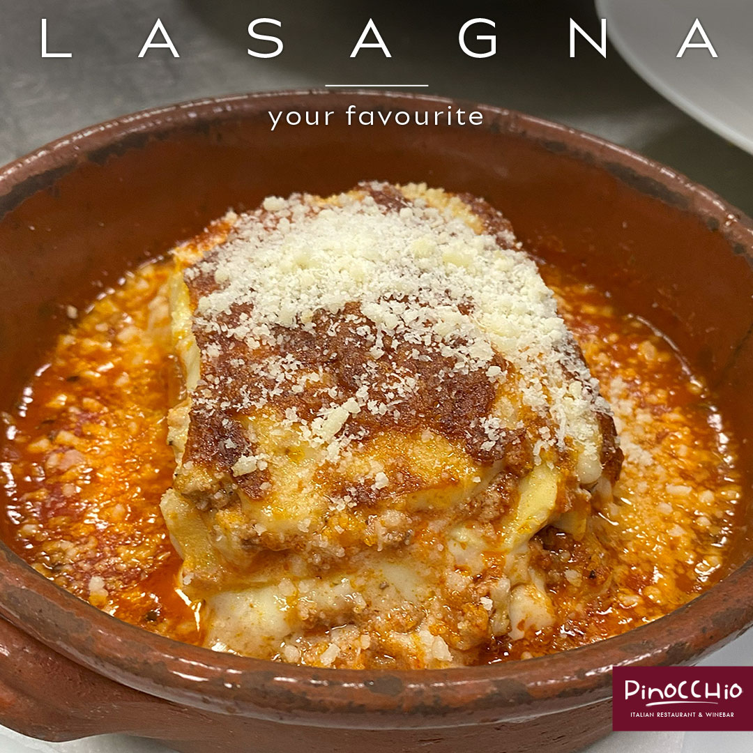 Delight yourself with a special treat... Your favourite, our freshly baked #Lasagna Bolognese ❤️😋 Can't wait to taste it? Book a table at #Pinocchio: 👉 pinocchio.ie/home/ ☎️ 01 671 9524 📩 pinocchiotemplebar@flavourofitaly.net - or order online🛵👉 pinocchio.ie/23-pasta-mains