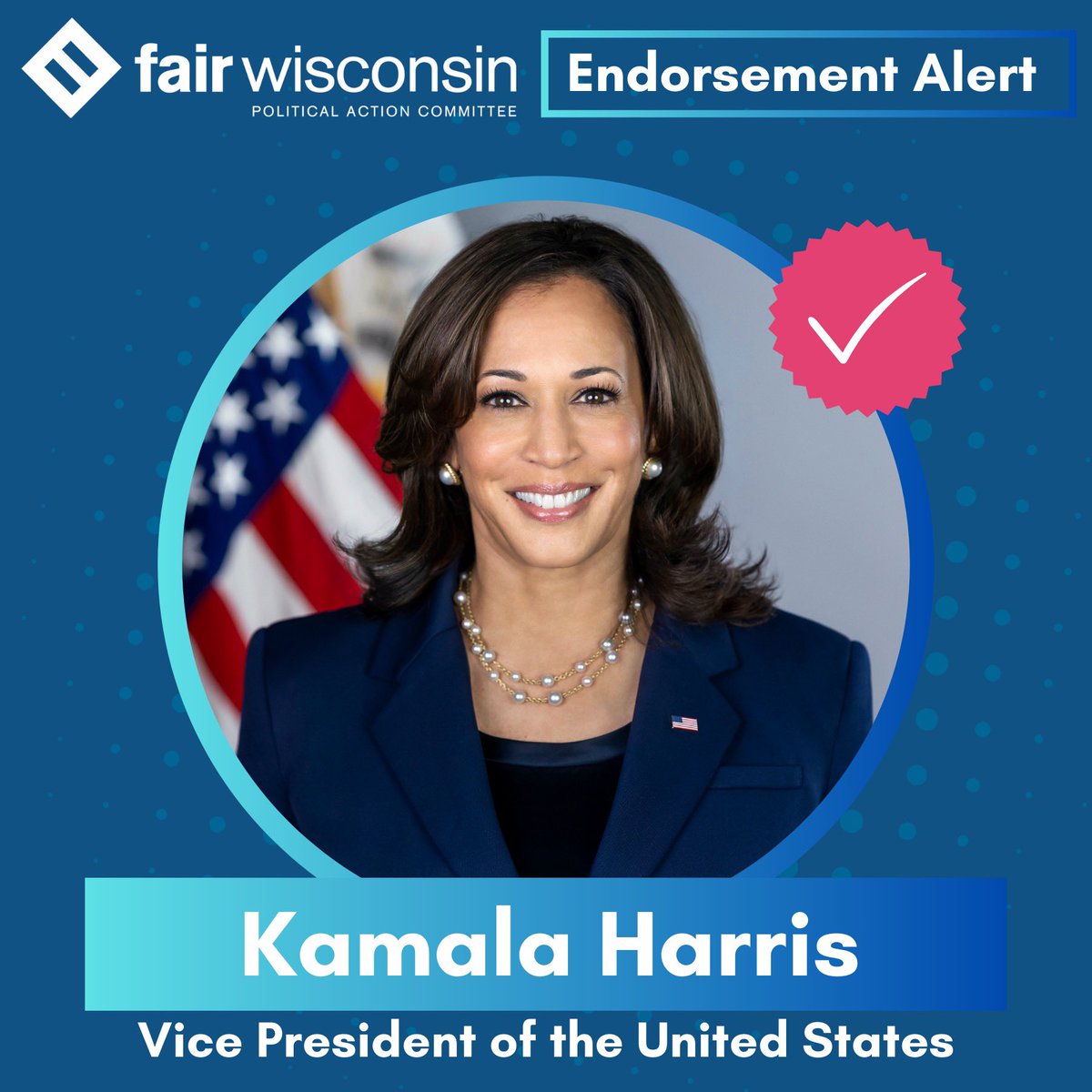 Fair Wisconsin PAC is proud to endorse President Joe Biden and Vice President Kamala Harris for re-election. The Biden-Harris administration has been the most pro-LGBTQ+ administration our country has ever seen. (1/4)