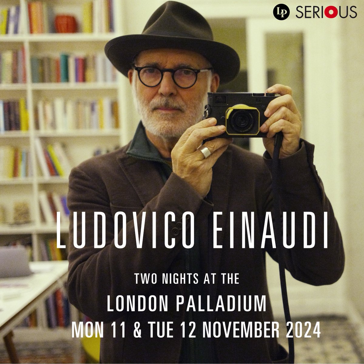 🔔 Just announced @LudovicoEinaud performs 2 nights at the legendary @LondonPalladium this November as his only UK concerts this year! Mon 11 November Tue 12 November ⏰Set your alarms, tickets go on sale this Thu 18 April, 10am – serious.org.uk/einaudi