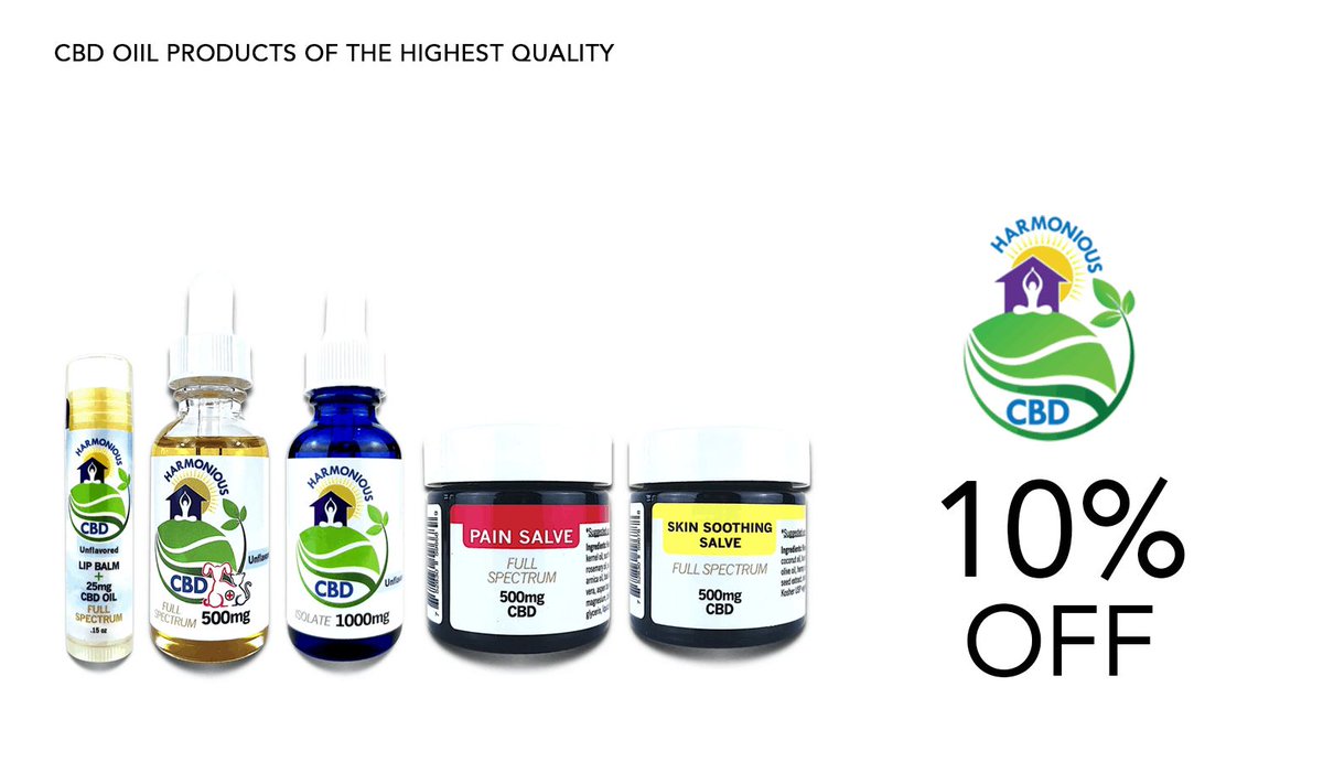 '🎉Get ready to elevate your experience with @SaveOnCannabis! ✨Enjoy 10% off your entire purchase on Harmonious CBD using code SOC! 🌿 Shop now and find your perfect harmony at buff.ly/4avUZY4 🛍️ #CBD #discount #savemoney'