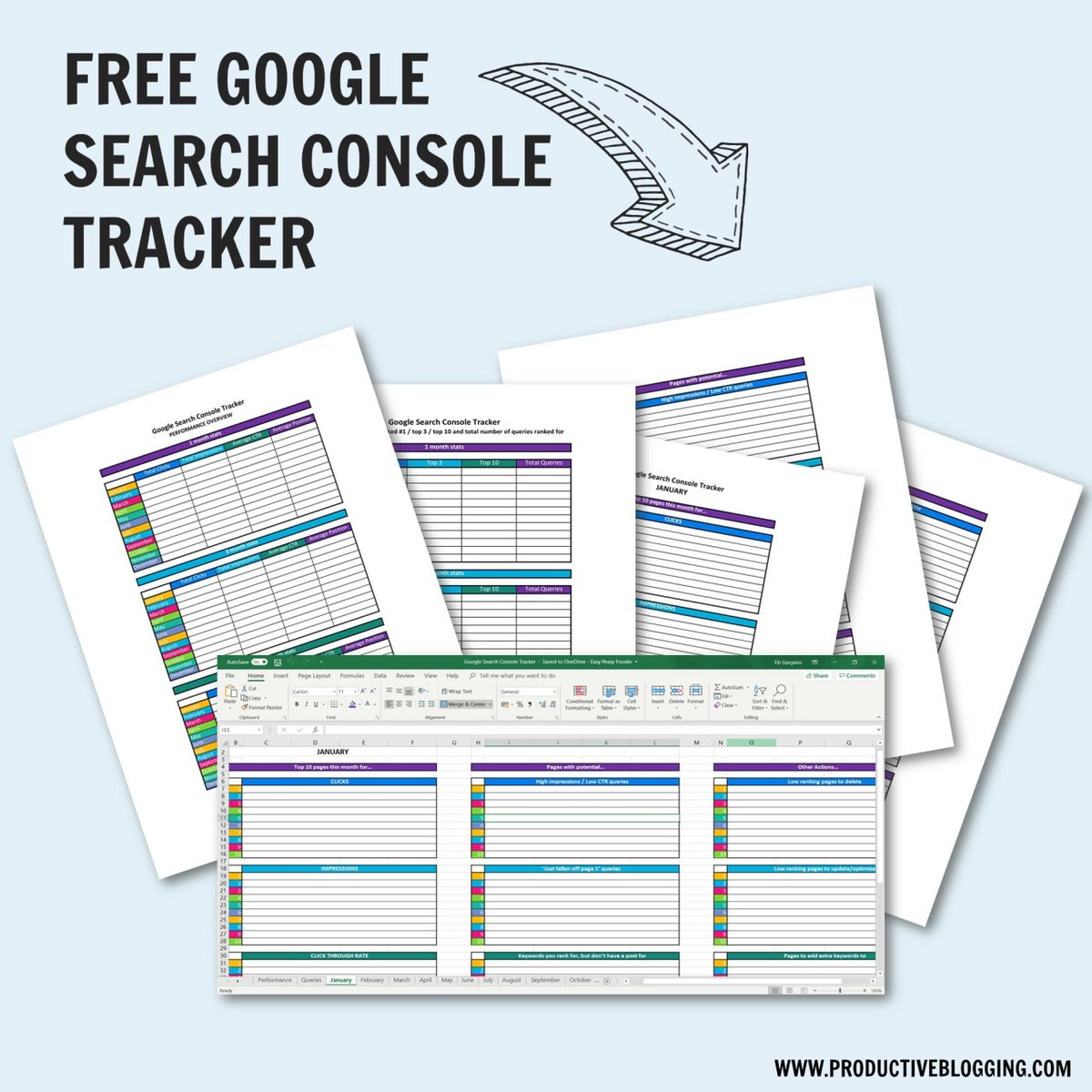 Wish someone would create the perfect spreadsheet for you to track your #SEO progress on #GoogleSearchConsole? 

Your wish is my command! Head over to #ProductiveBlogging to get your hands on my Google Search Console Tracker Spreadsheet => bit.ly/2TY3Udf?utm_ca…