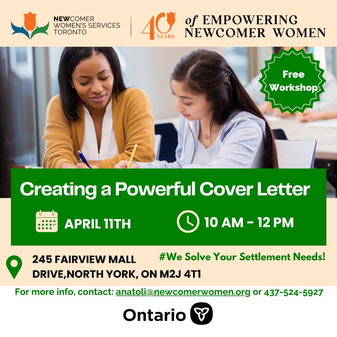 NEW_Employment's tweet photo. 📝 Join us for an engaging workshop this Thursday, this interactive session is your key to crafting a cover letter that truly sets you apart in the competitive job market.

Register today by clicking🔗: https://t.co/dGsX1PtWBD

#CoverLetterMastery #CareerSuccess https://t.co/BqmTHr2Xp0