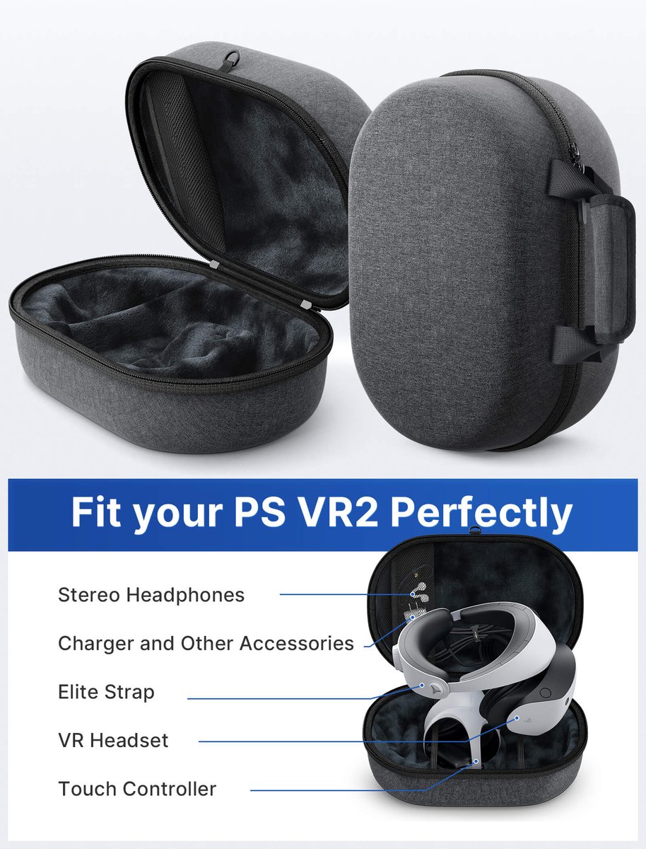 Always take care of your VR headsets when carrying around and storing them! 🙏 I mean, they're pretty expensive gear... 🥺 PS VR2 Carrying Case 🔗go.jsaux.com/47r73Ik