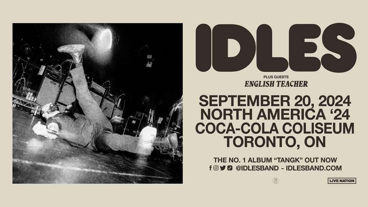 JUST ANNOUNCED: @Englishteac_her will be joining @idlesband at Coca-Cola Coliseum on September 20! Get your tickets now: bit.ly/43QweDx 🎟