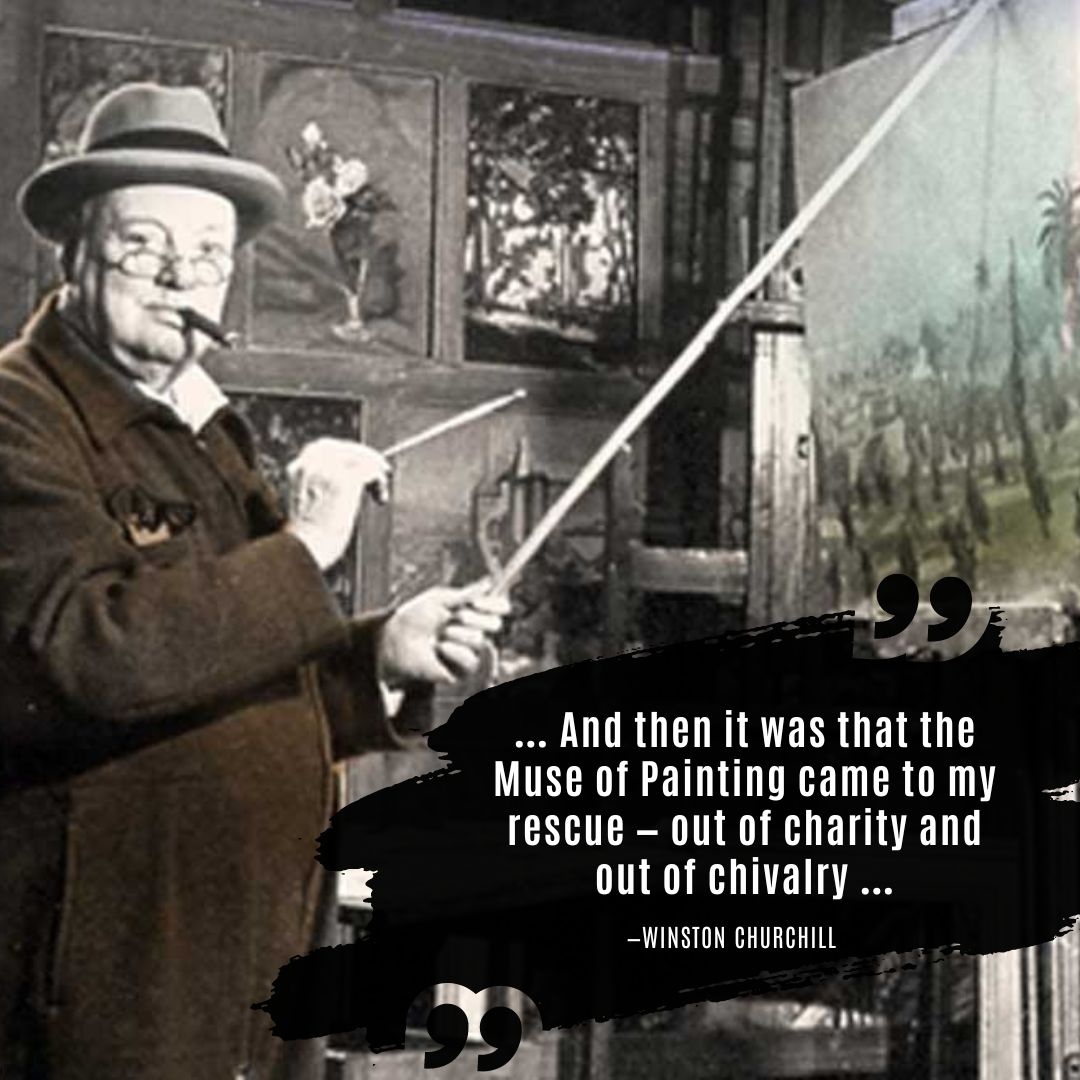 Winston Churchill found solace in an unexpected passion: painting. Despite facing public and political discredit, he discovered a new avenue for expression and healing. As Winston Churchill himself put it, “the Muse of Painting came to my rescue.” Ready to explore the canvas...