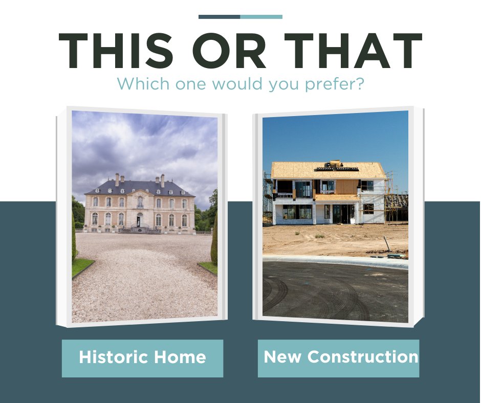 🏠Do you prefer the charm and character of historic homes or the modern conveniences of a new construction? ☺️

#thisorthat #historicornew #homebuyers #nest4u #angiemoneymakerrealtor #moneymakerrealestate