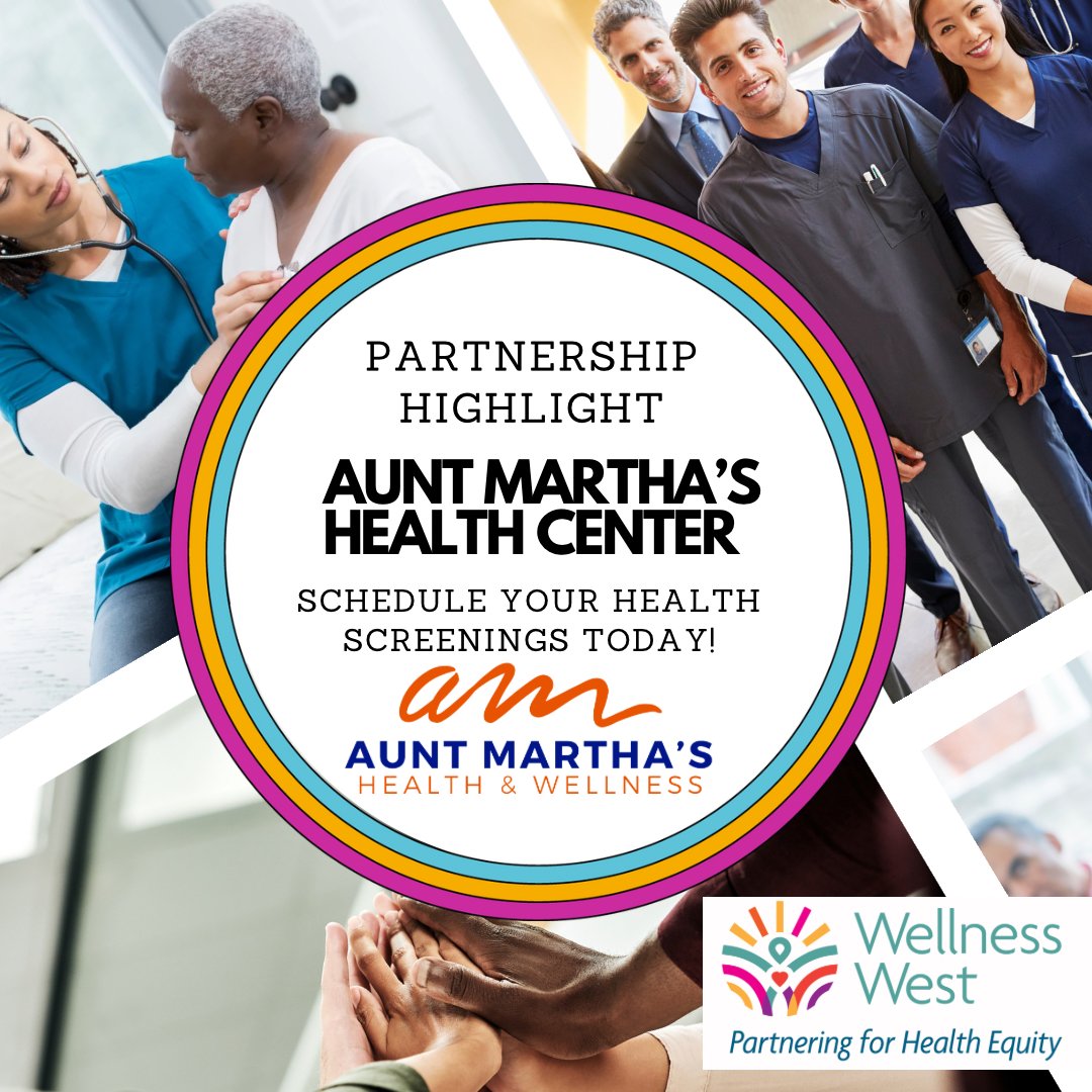🌟 PARTNERSHIP HIGHLIGHT! 🌟 Wellness West is thrilled to spotlight Aunt Martha's Health & Wellness. Schedule your health screenings today and take charge of your well-being!

#WellnessWest #WestsideChicago #Partnership #HealthScreenings #AuntMarthasHealthCenter
