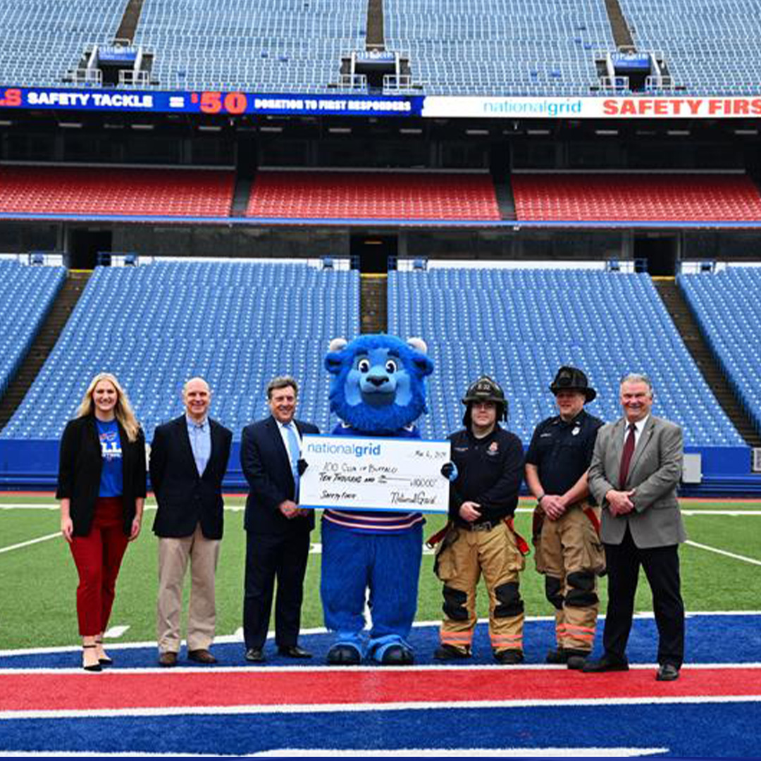 Through our partnership with <a href="/BuffaloBills/">Buffalo Bills</a> and our Safety First campaign, we donated $10,000 to 100 Club of Buffalo. This donation will be used to support those who
have lost a loved one in the line of duty and more.

Details here: ngrid.com/4cNF60K