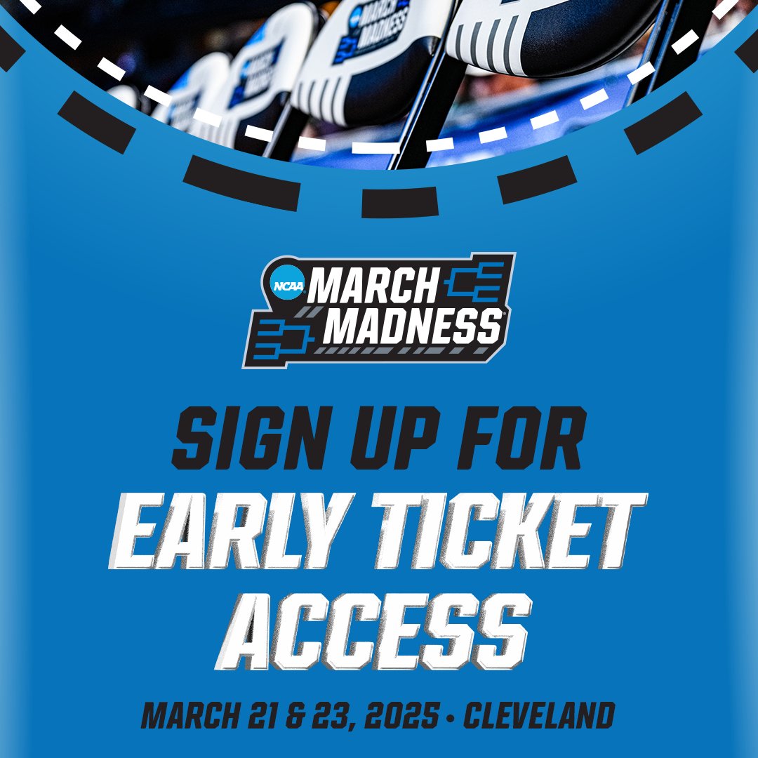 The madness of March is officially over but will return in Cleveland next year with the first and second round of the 2025 NCAA D1 Men’s Basketball Tournament! 🏀 Get early access to tickets in Cleveland at bit.ly/3PWzLdy. Tickets will be available for NCAA subscribers…