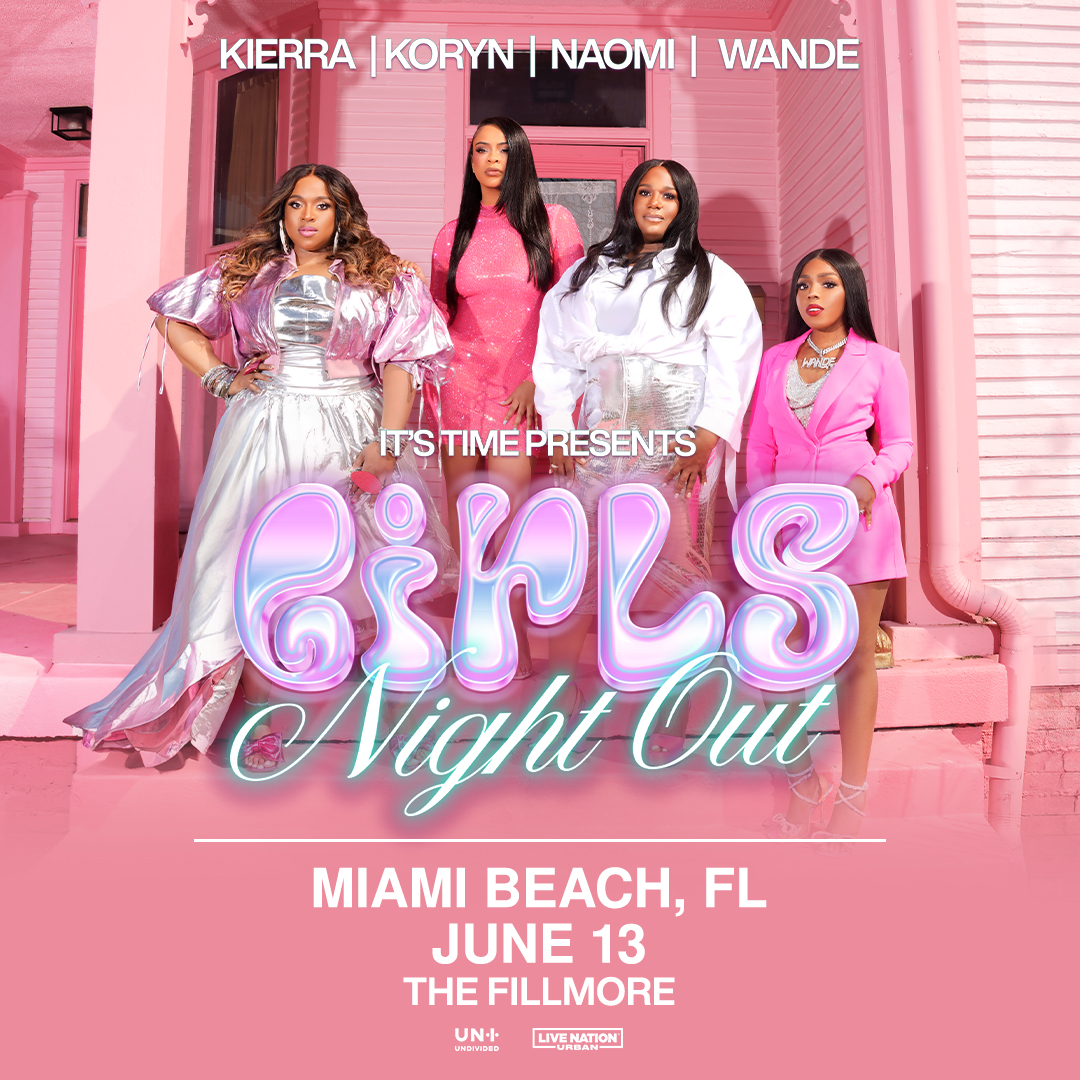 Just Announced! It’s Time Tour Presents: Girls Night Out featuring Kierra Sheard, Koryn Hawthorne, Naomi Raine, and Wande are coming on Saturday, June 13! 👑 ★ On Sale Thursday 10AM 🎟️ 👉livemu.sc/4cOy6k9