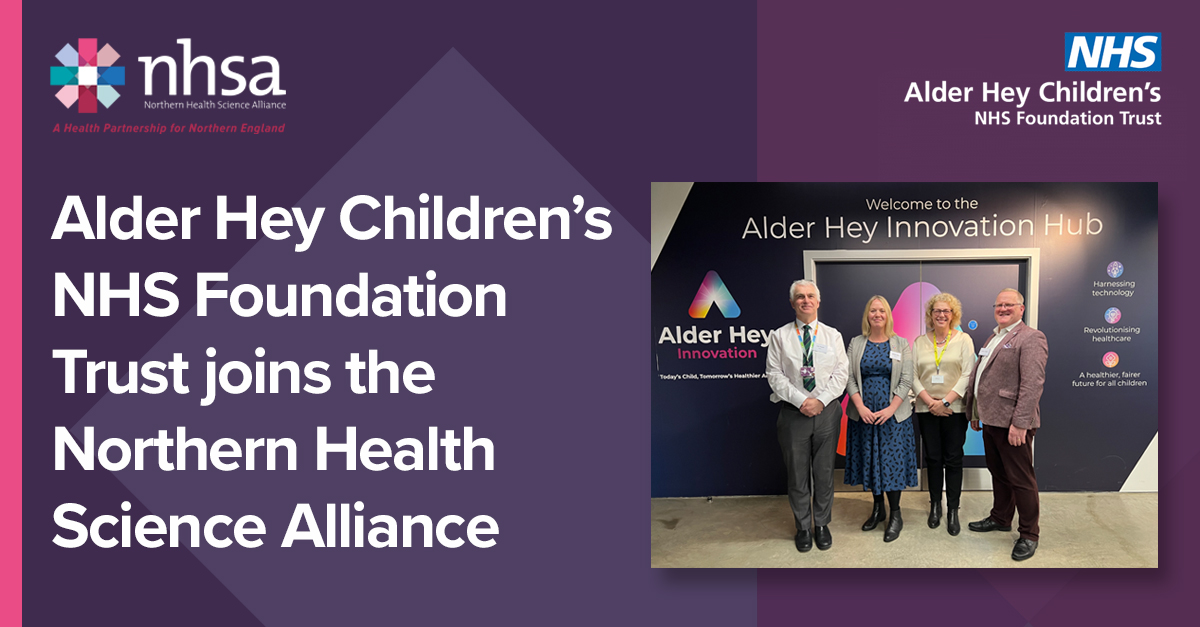 We're delighted to have joined @The_NHSA as we continue to cement our place as a global leader in paediatric health and care 🏥 We're the latest to join the NHSA’s membership alongside 8 other research-intensive NHS Trusts and 10 universities. More info: alderhey.nhs.uk/?p=105426