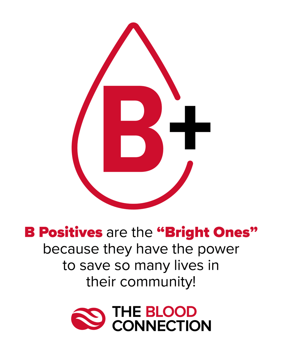 Did you know that the power of positivity runs through your veins? 🅱️+ makes up 9% of the population! Hospitals need #BPositive regularly for trauma and some surgical procedures. Schedule your donation appointment today!👇 donate.thebloodconnection.org/donor/schedule…