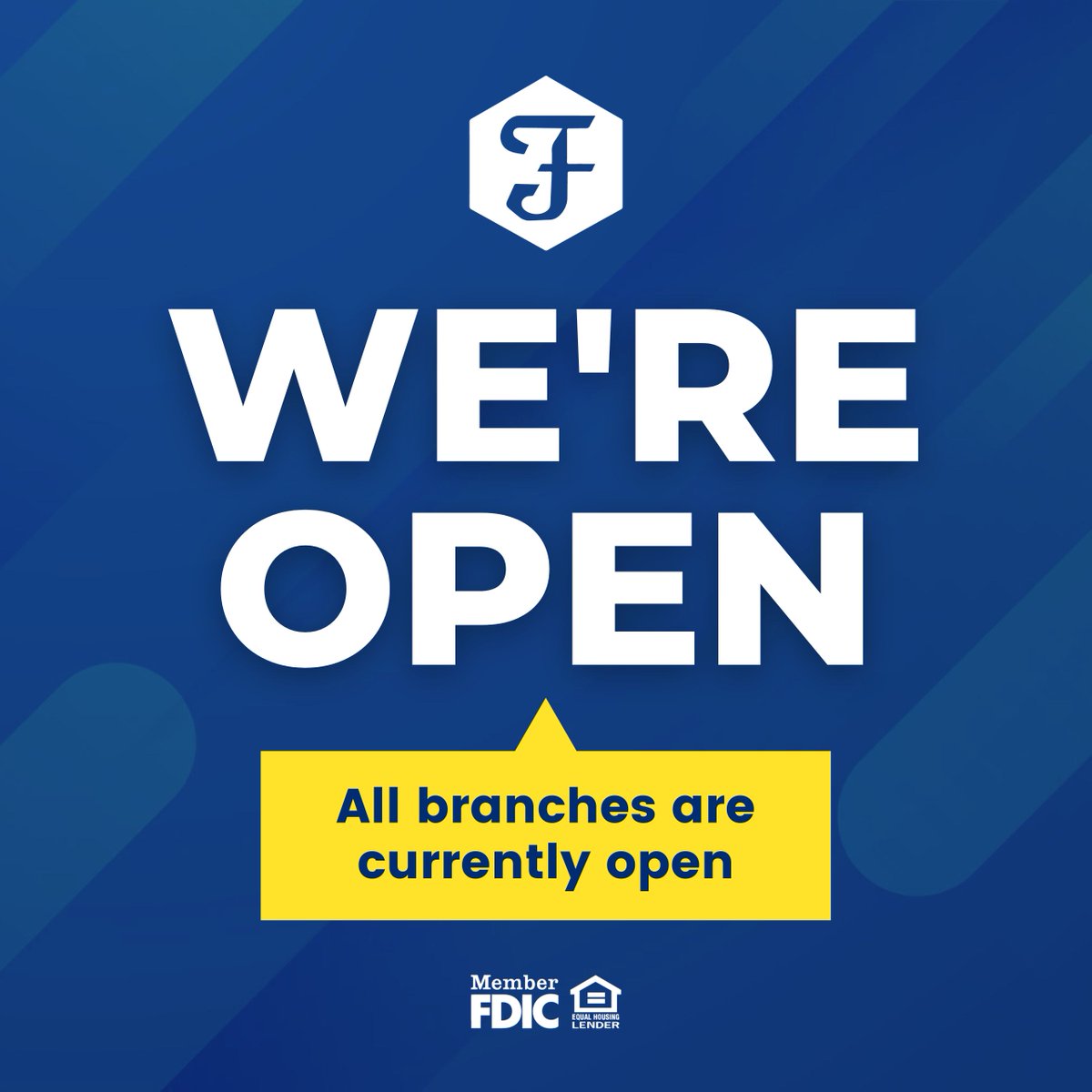 Your safety is our priority, and we're here to serve you whenever you're ready; all our branches are currently open! #HereForGood