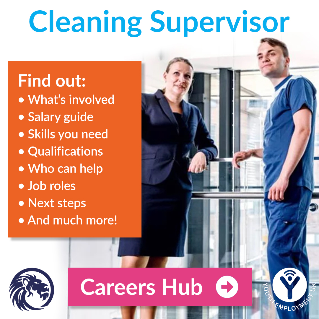 Do you want to become a Cleaning Supervisor? Why not explore our career guide, created in partnership with Youth Employment UK. Detailing the job role, the experience and qualifications you need and how to search for jobs to start your journey! 🧑‍💻 ow.ly/TmUO50QVp51