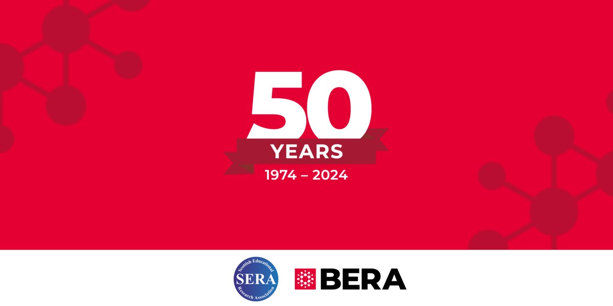 BERA and SERA are delighted to come together for a joint event to celebrate 50 years of each association #BERA50 @SERA_Conference 📍University of Glasgow 🗓️ 16th May Find out more and register: bera.ac.uk/event/back-to-…