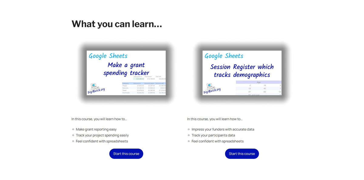 You know the work you are doing is impacting so many in your community, but you don't know how to share this with your funders... We Can Help! Our spreadsheet courses will teach you practical skills that you can take away today! Click the link to start: digiquick.org/courses/pilot-…